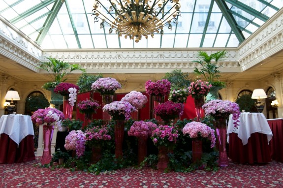 mur de fleurs